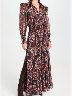 Misa ANISAH DRESS Libra Fleur Chiffon / XS